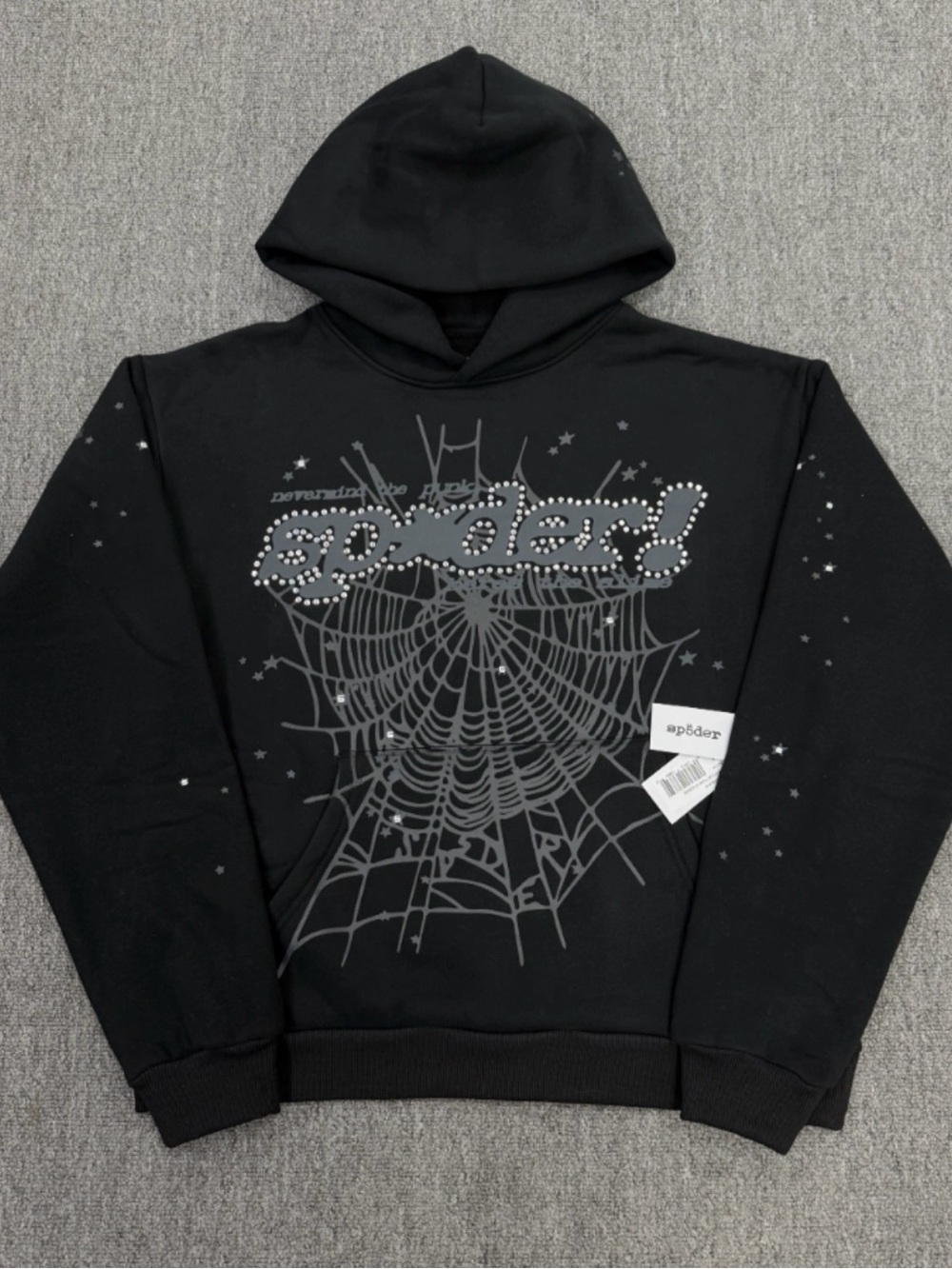 Black Sp5der Hoodie Medium